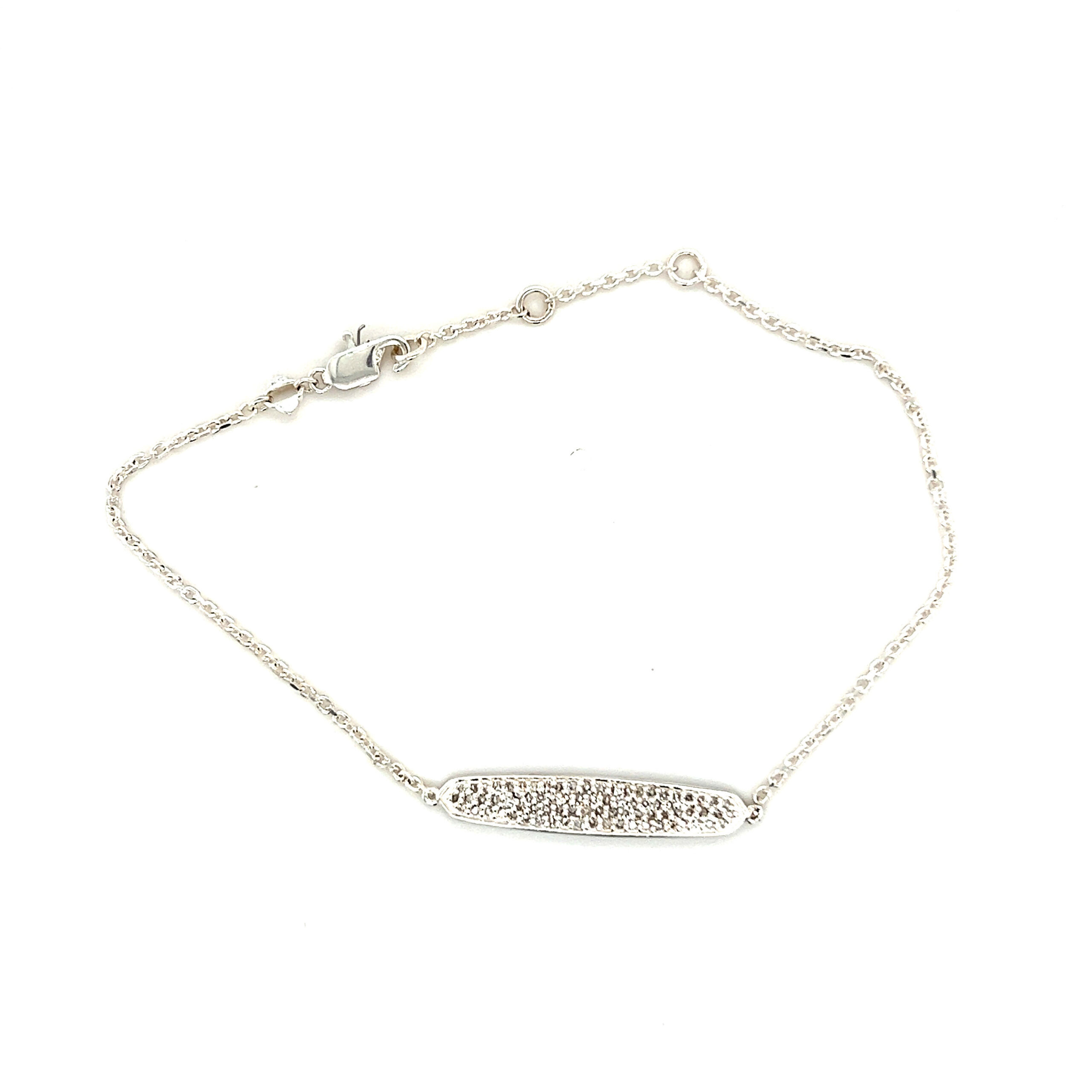 925 Kendra Scott Mattie Pave Diamonds Dainty Bracelet