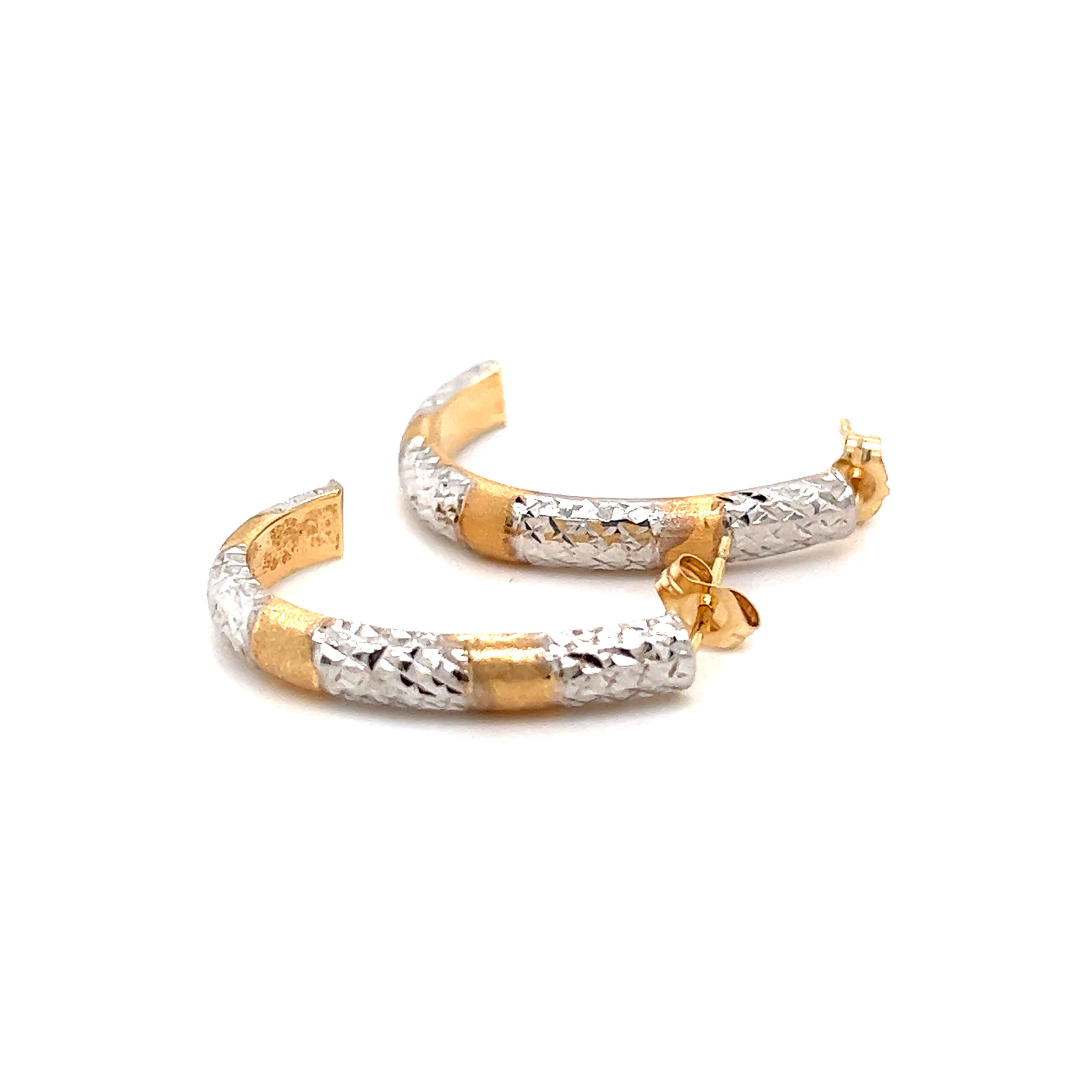 14k Two-Tone Earrings