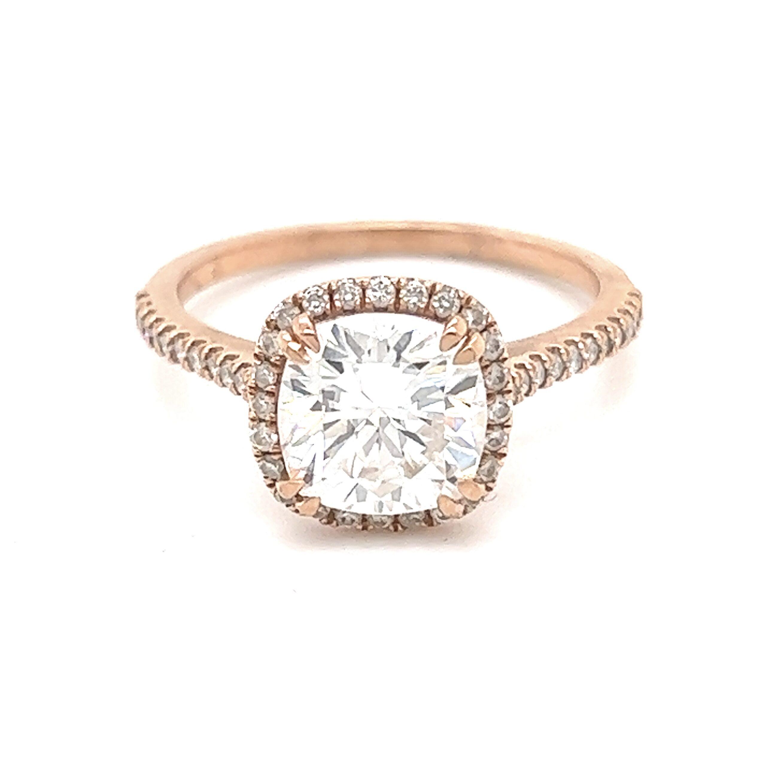 14k Kobelli Rose Gold Moissanite/Diamonds Ring