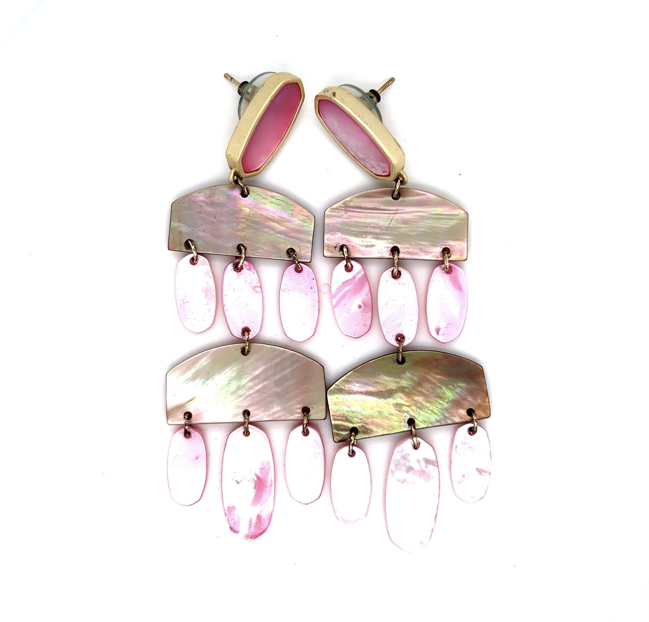 Kendra Scott Blush Pearl Emmet Statement Earrings