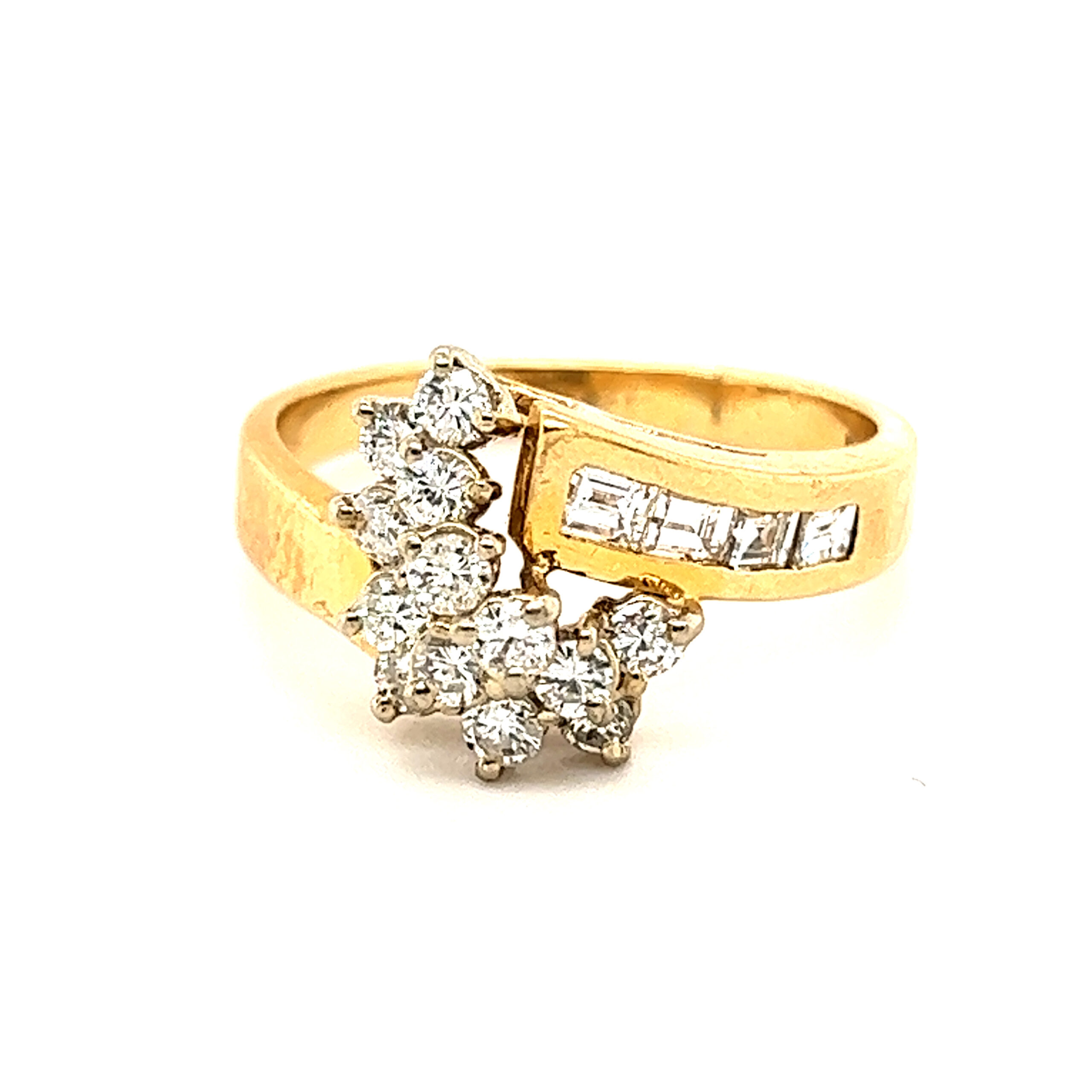 14k Diamond Cluster Ring