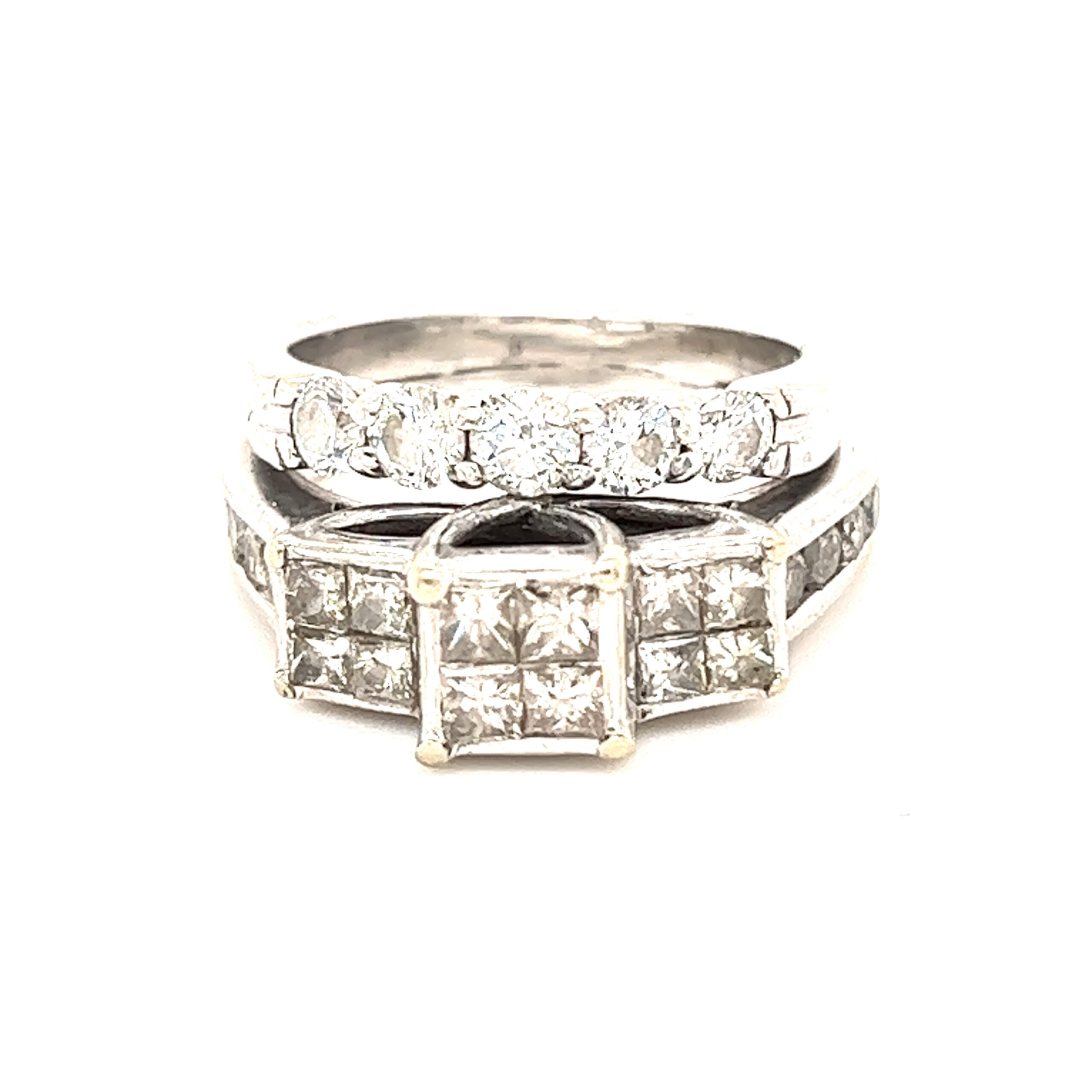 Sparkly 14k Diamonds Ring Set