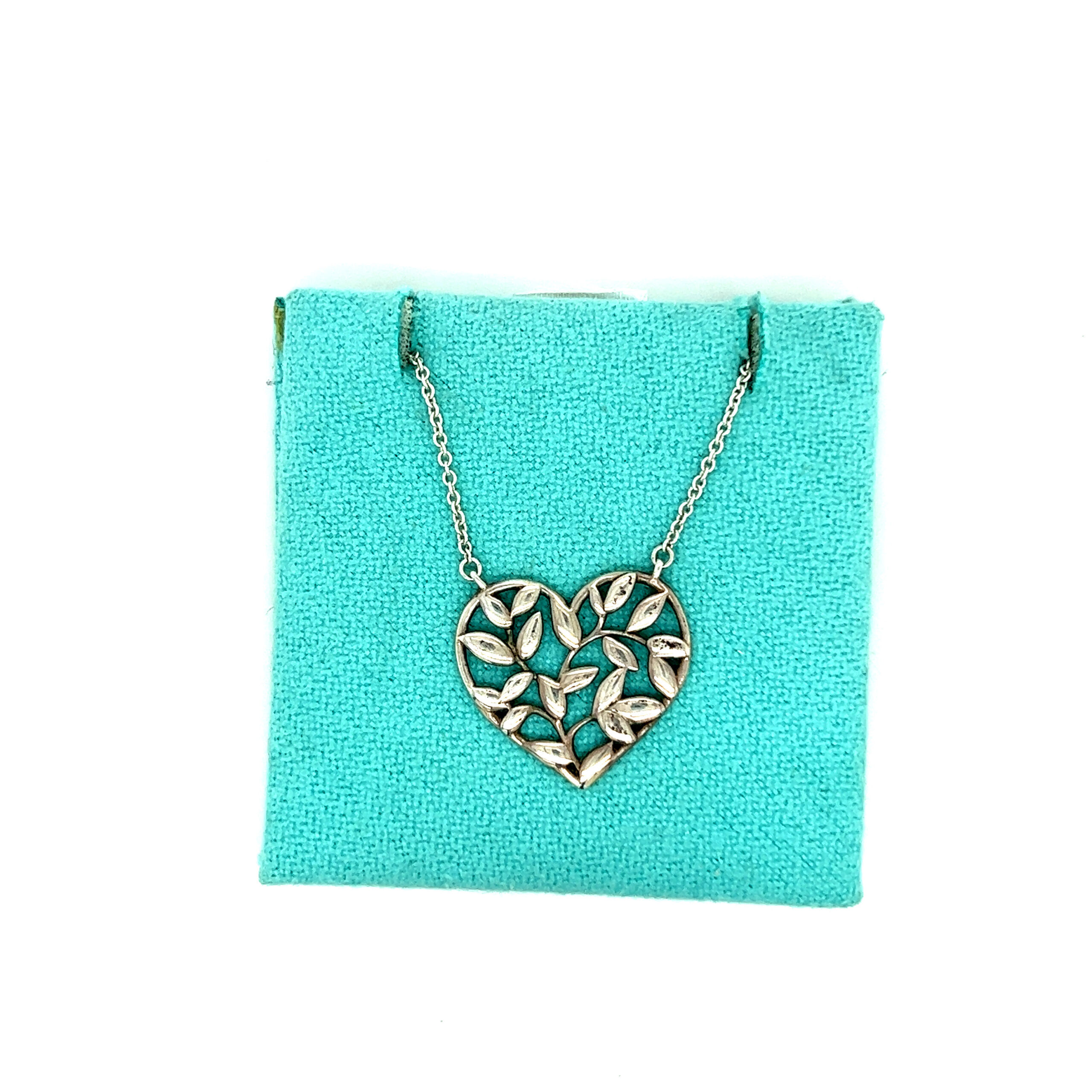 T&Co. 925 Paloma Picasso Olive Leaf Heart Pendant Necklace