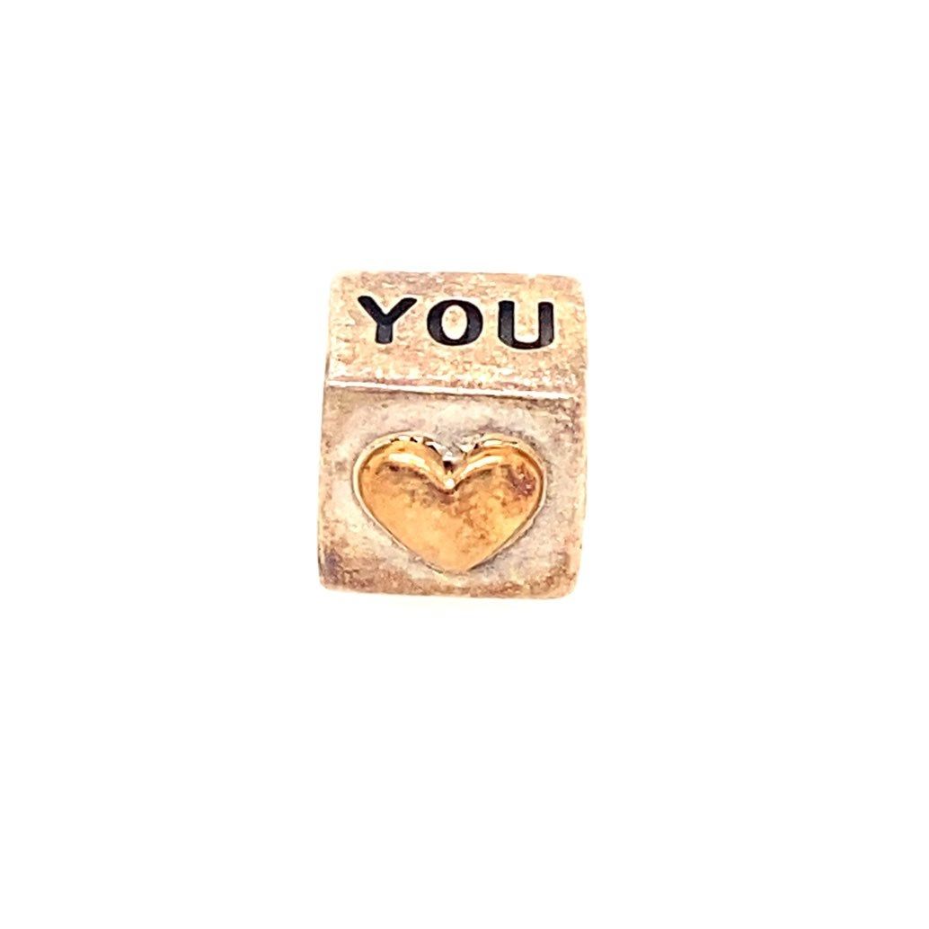 Pandora Two-Tone I Love You Charm