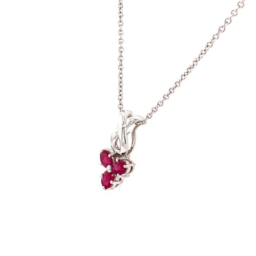 18k/14k 3-Rubies Necklace - Image 5