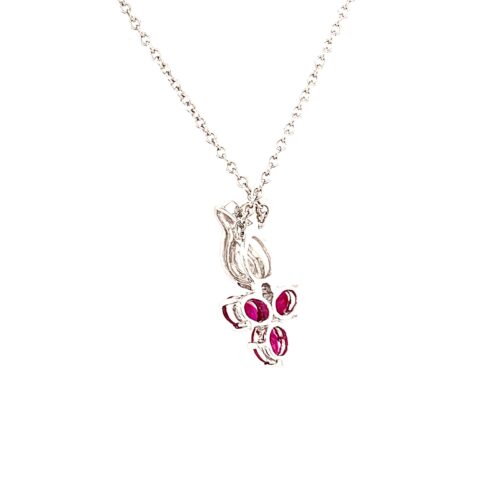 18k/14k 3-Rubies Necklace - Image 7