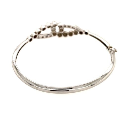 Silver Baguette CZ Bangle - Image 6