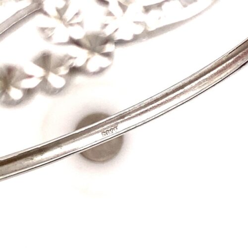 Silver Baguette CZ Bangle - Image 8