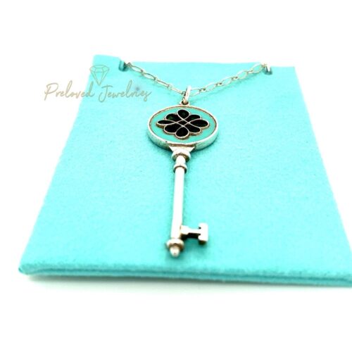 T&Co. Silver Teal Key Pendant Necklace - Image 4