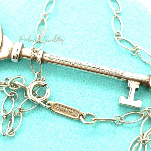 T&Co. Silver Teal Key Pendant Necklace - Image 5