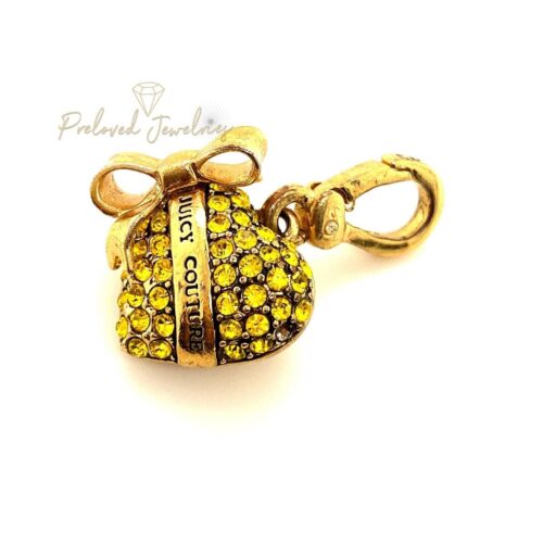 Rare Juicy Couture Yellow Rhinestones Bow Charm - Image 2