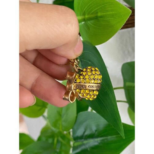 Rare Juicy Couture Yellow Rhinestones Bow Charm - Image 4