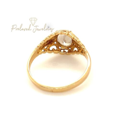 14k Heart Motif Diamonique Ring - Image 5