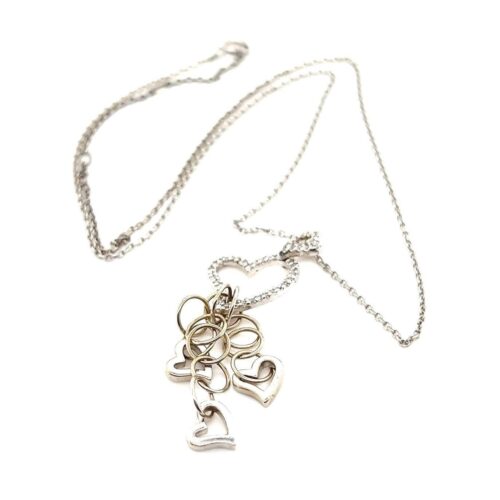 14k WG Hearts Of Hearts Diamond Necklace - Image 3