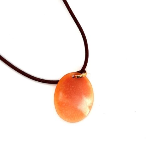 14k Cameo Brown Corded Necklace - Image 5