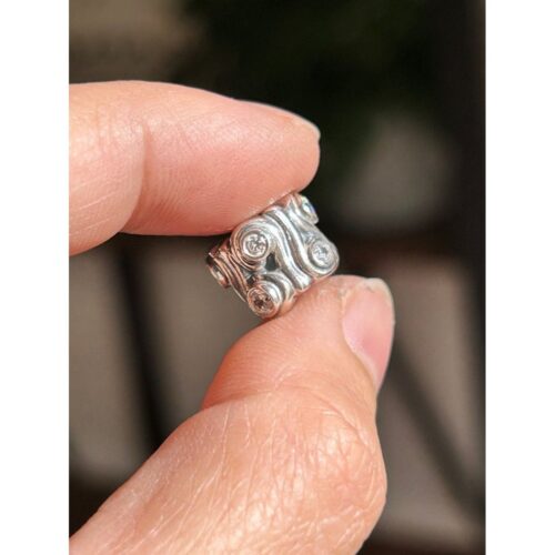 Pandora White Cz Scroll Charm - Image 4