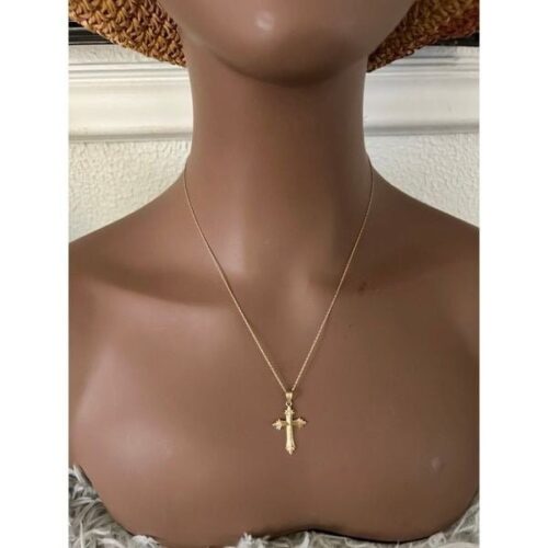 14k/10k Gold Cross Pendant Necklace - Image 5