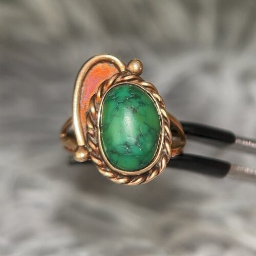 14K Green Turquoise Ring - Image 3