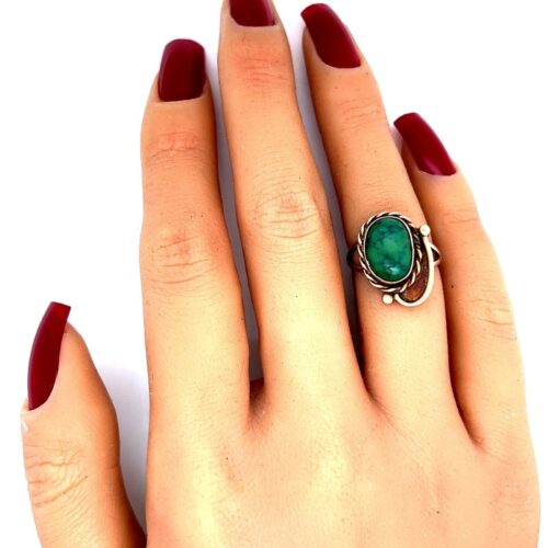 14K Green Turquoise Ring - Image 5