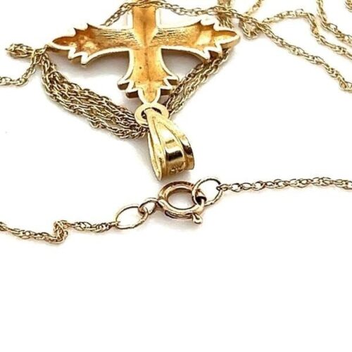 14k/10k Gold Cross Pendant Necklace - Image 3