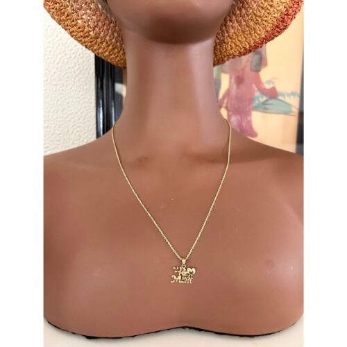 14K Gold We Love You Mom Necklace - Image 5