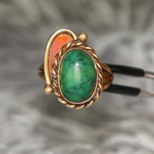 14K Green Turquoise Ring - Image 2