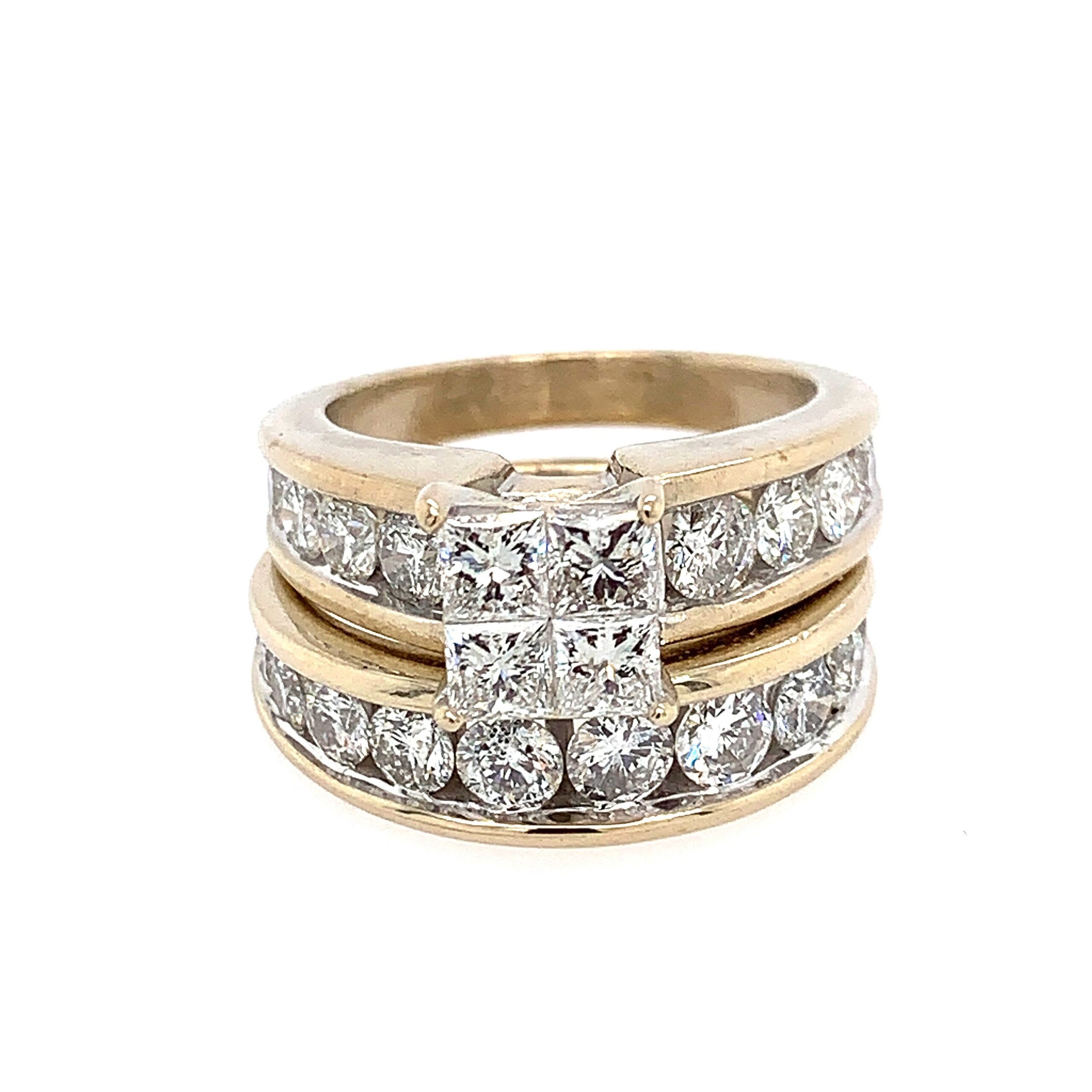14k Diamond Engagement Ring Set