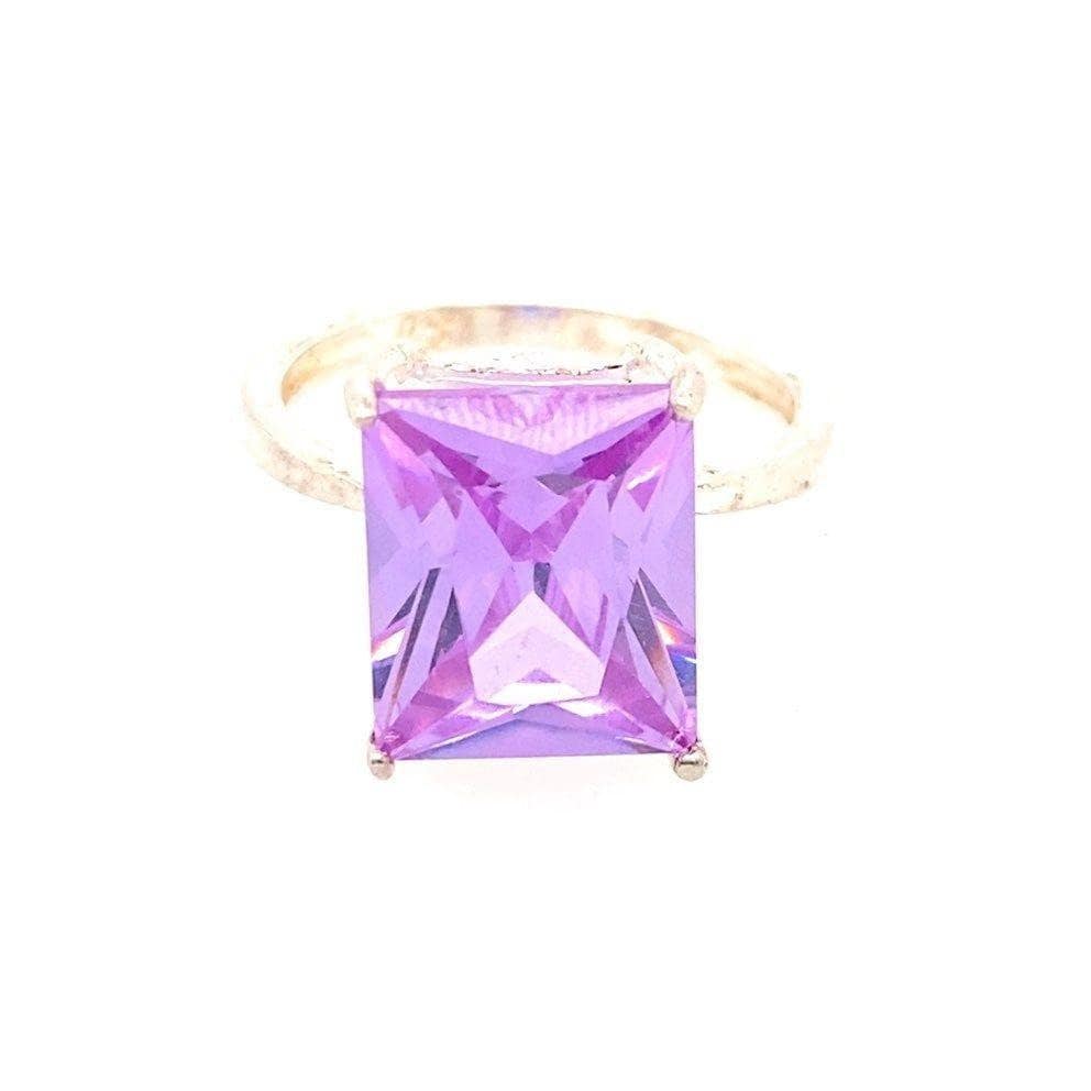 925 Faux Amethyst Ring