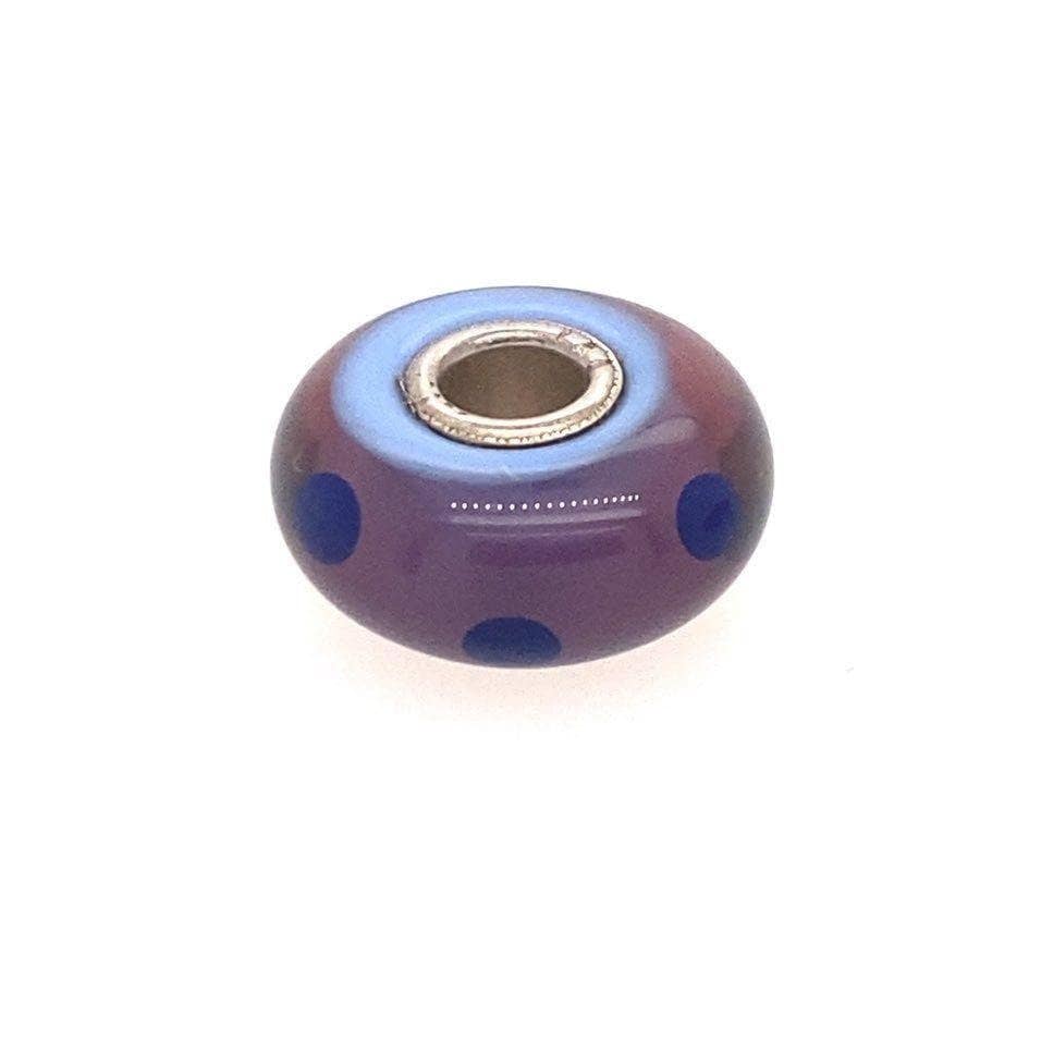 Trollbead Purple/Blue Dotted Charm