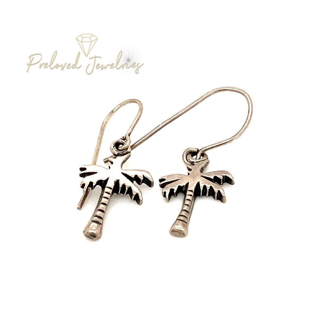 Silver Palm Earrings