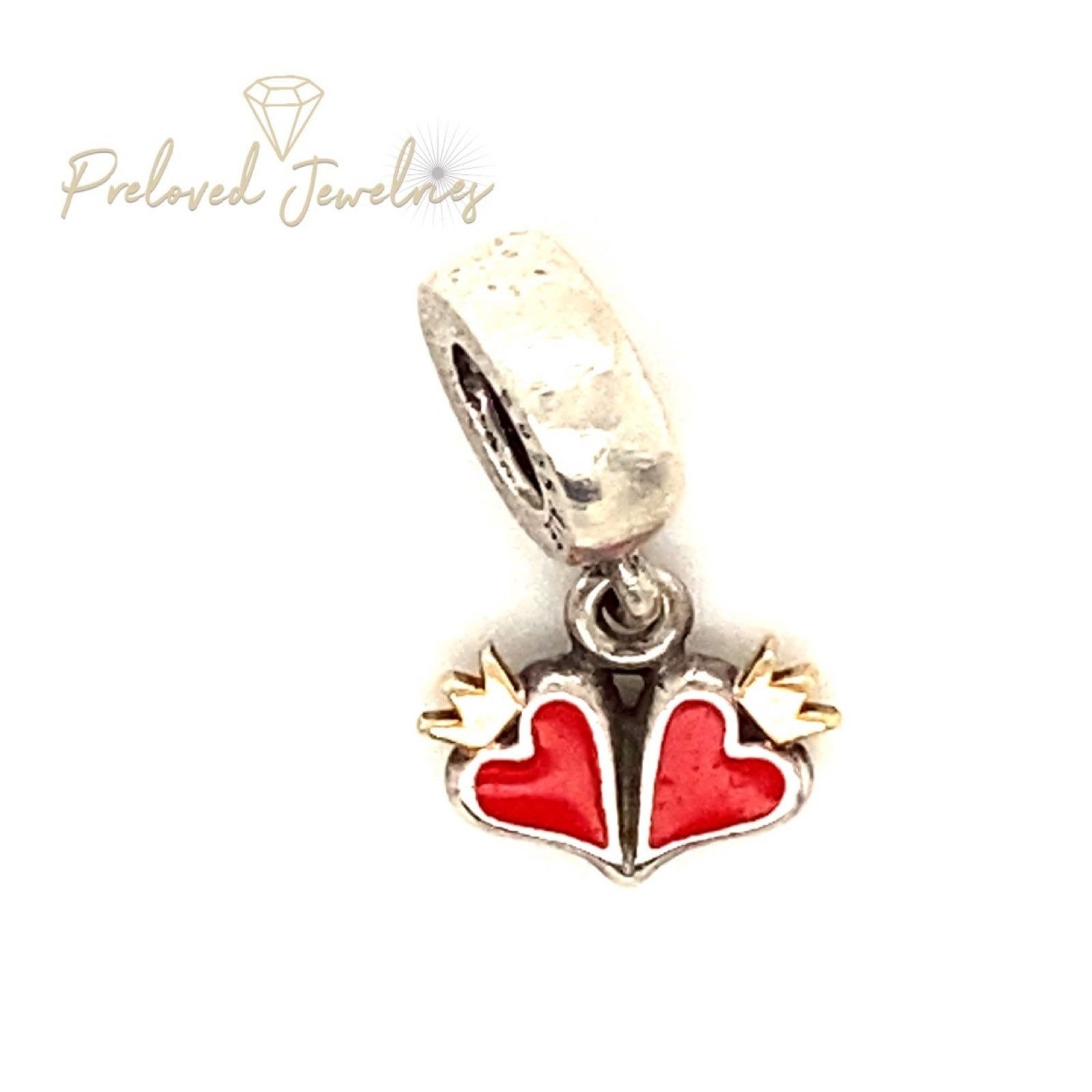 Pandora Two-Tone Hearts & Crown Charm