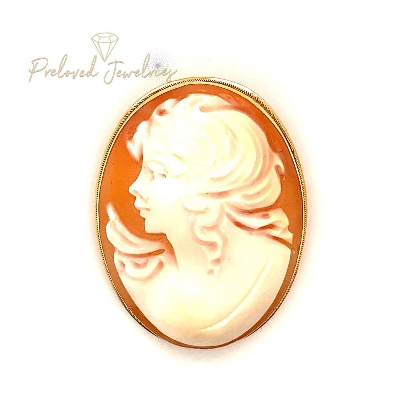 Authentic Cameo (1.75”) 14k Pendant/Brooch