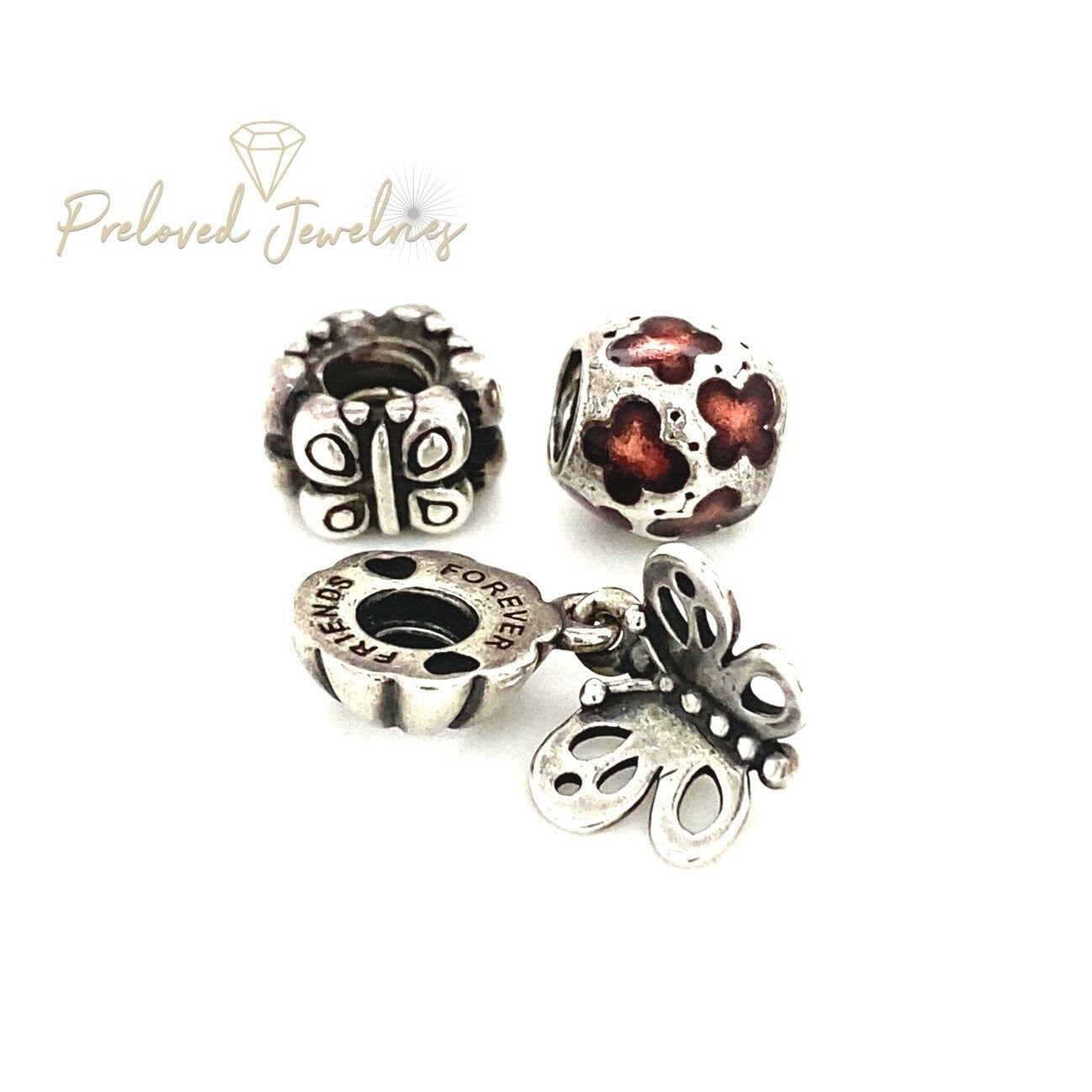 Pandora Butterfly Motifs Charms