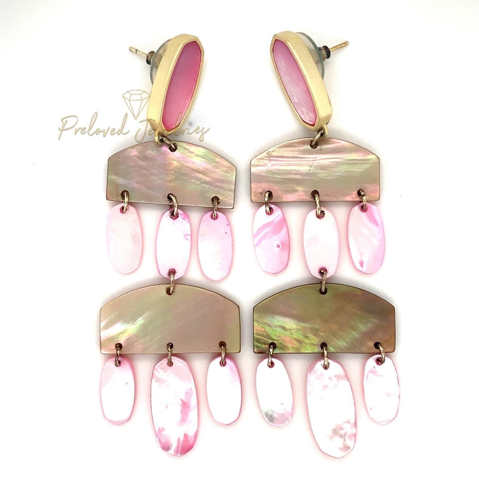 Kendra Scott Blush Pearl Emmet Statement Earrings