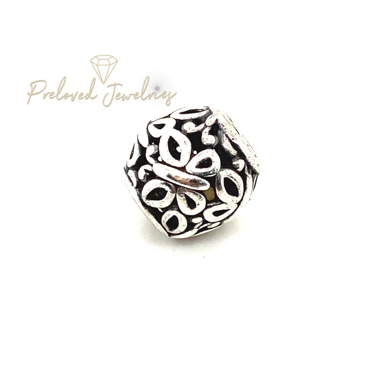 Pandora Butterfly Circle Charm