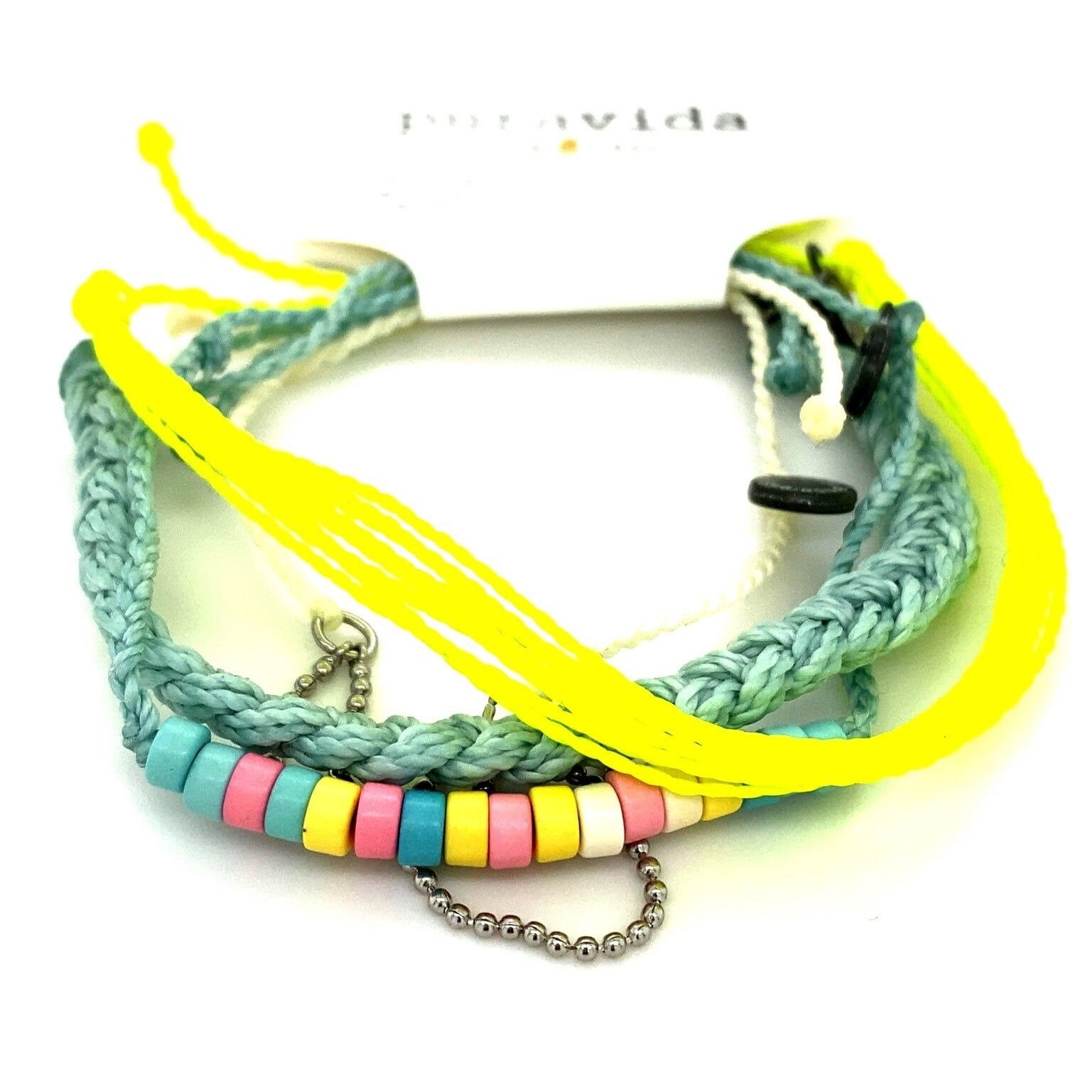 New Pura Vida Neon Bead Pack Bracelet