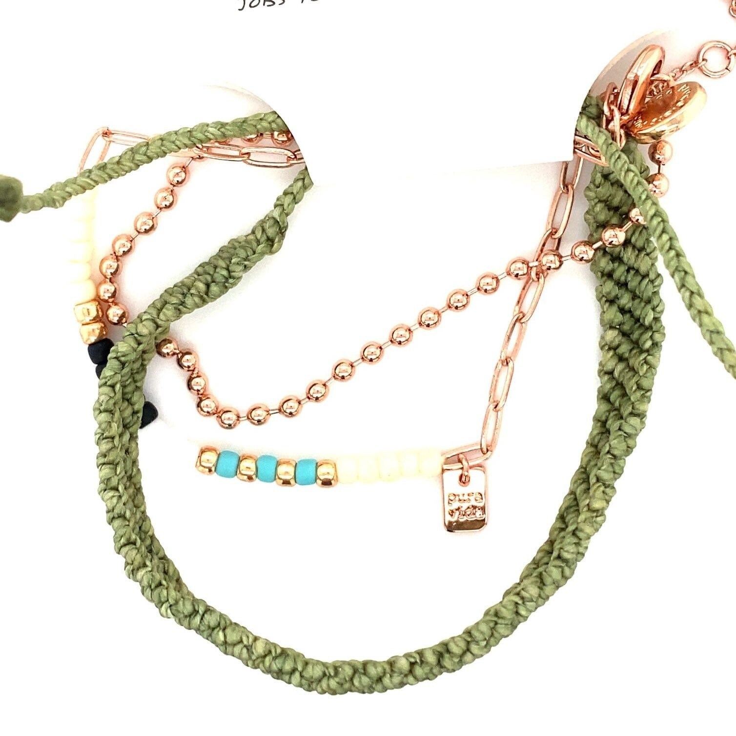New Pura Vida Green Braid Pack Bracelet