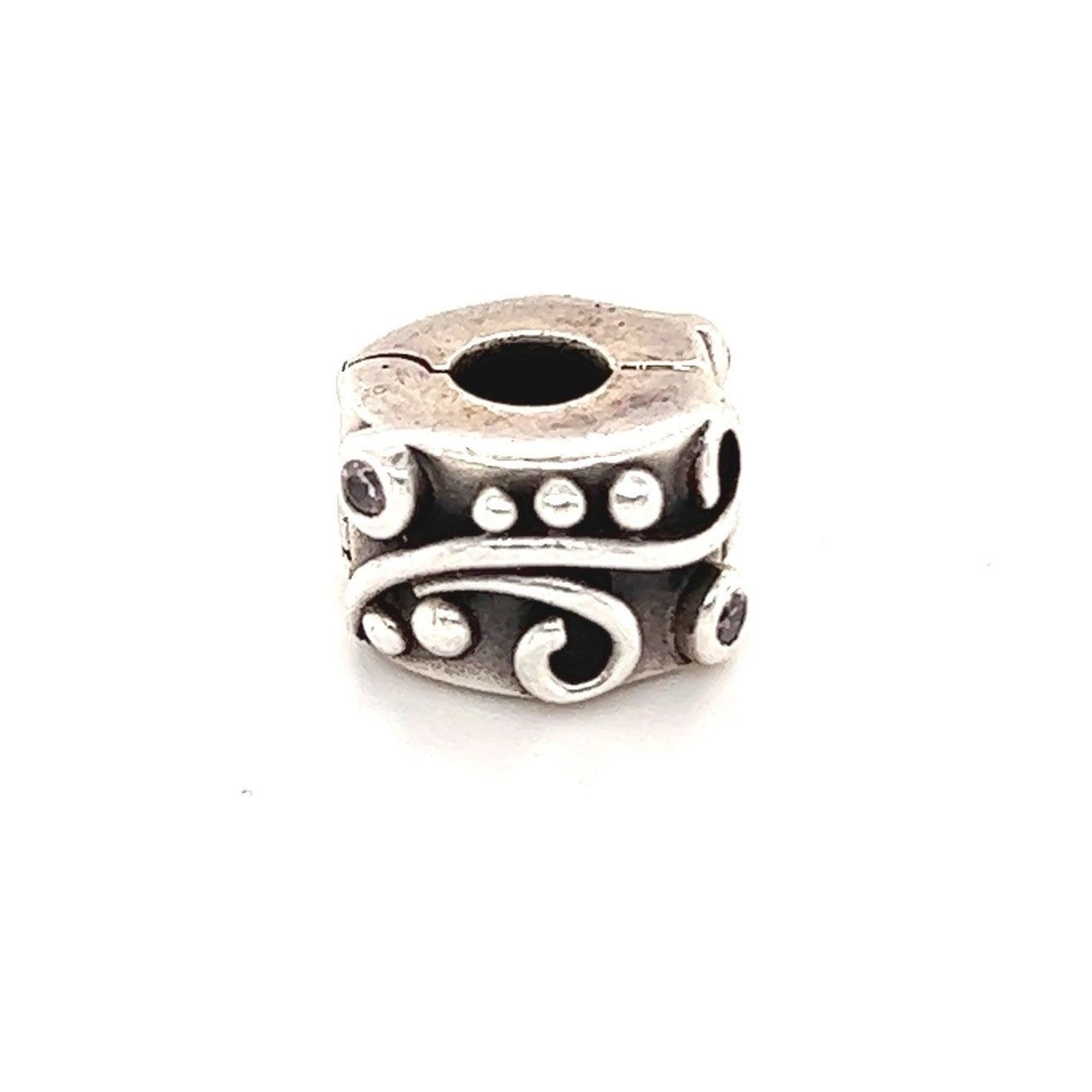 Pandora Scroll Pink Cz Clip