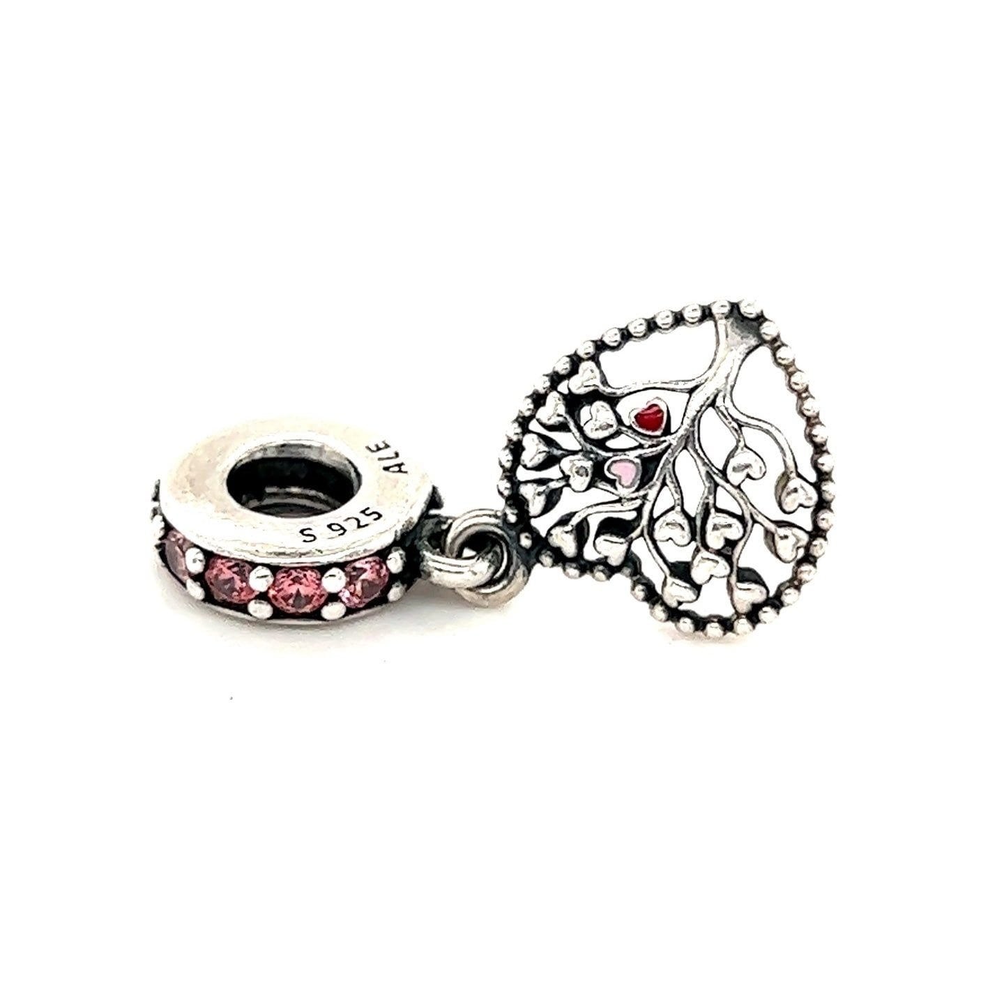 Pandora Cz Enamel Heart Dangle Charm