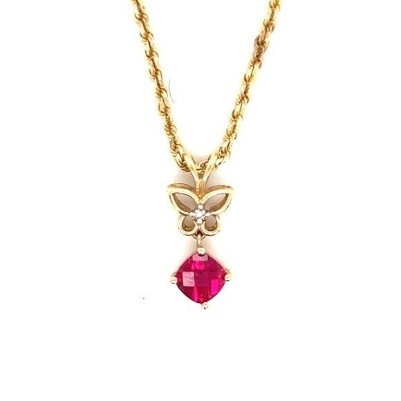 14k Rope Chain with 10k Gold Pendant