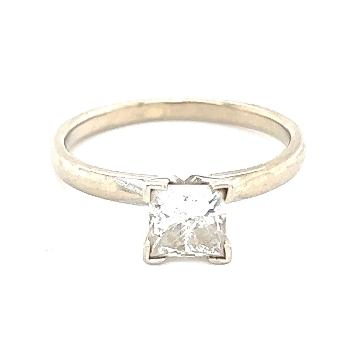 14k WG Princess Cut 1 Carat Diamond Ring