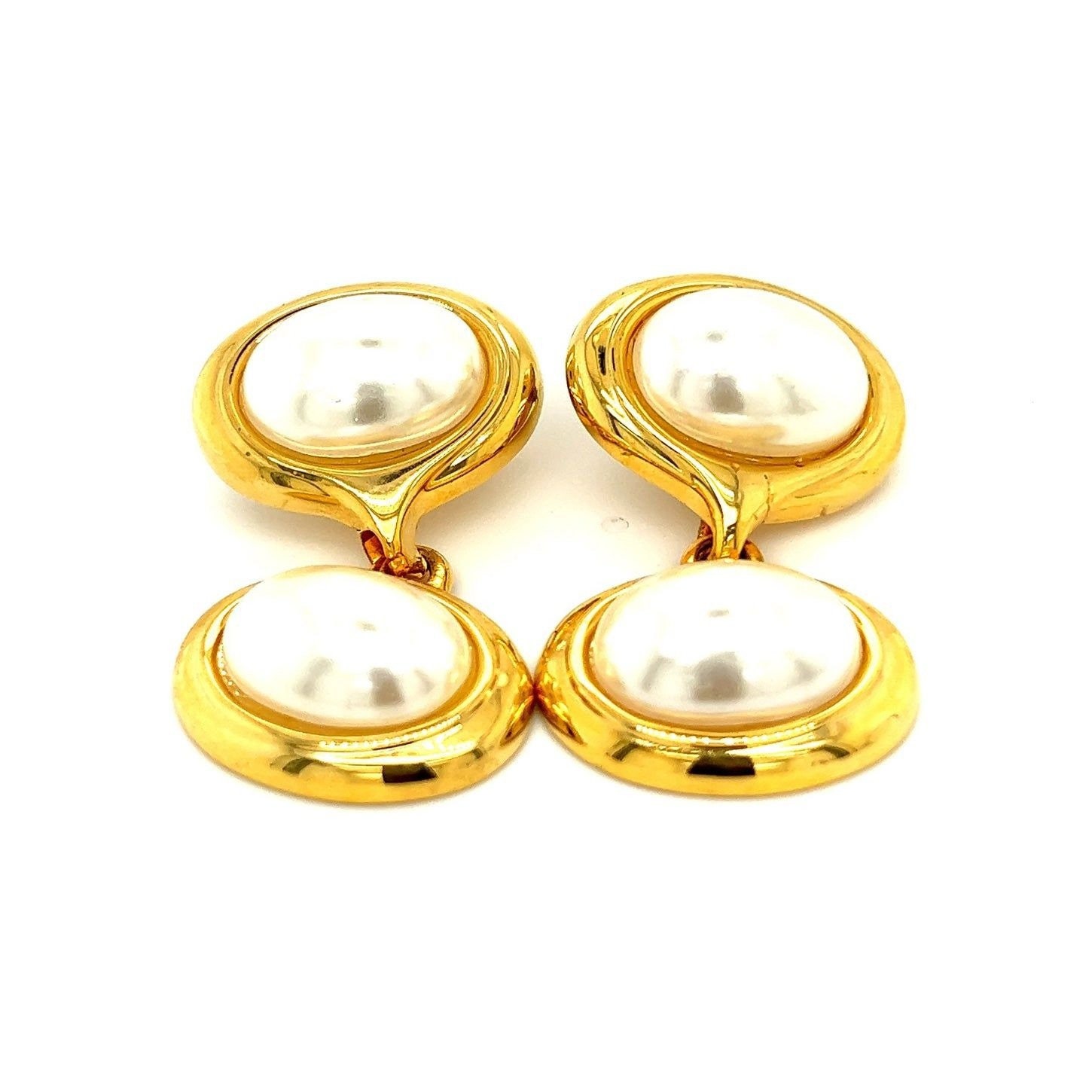 Faux Pearls Drop Earrings