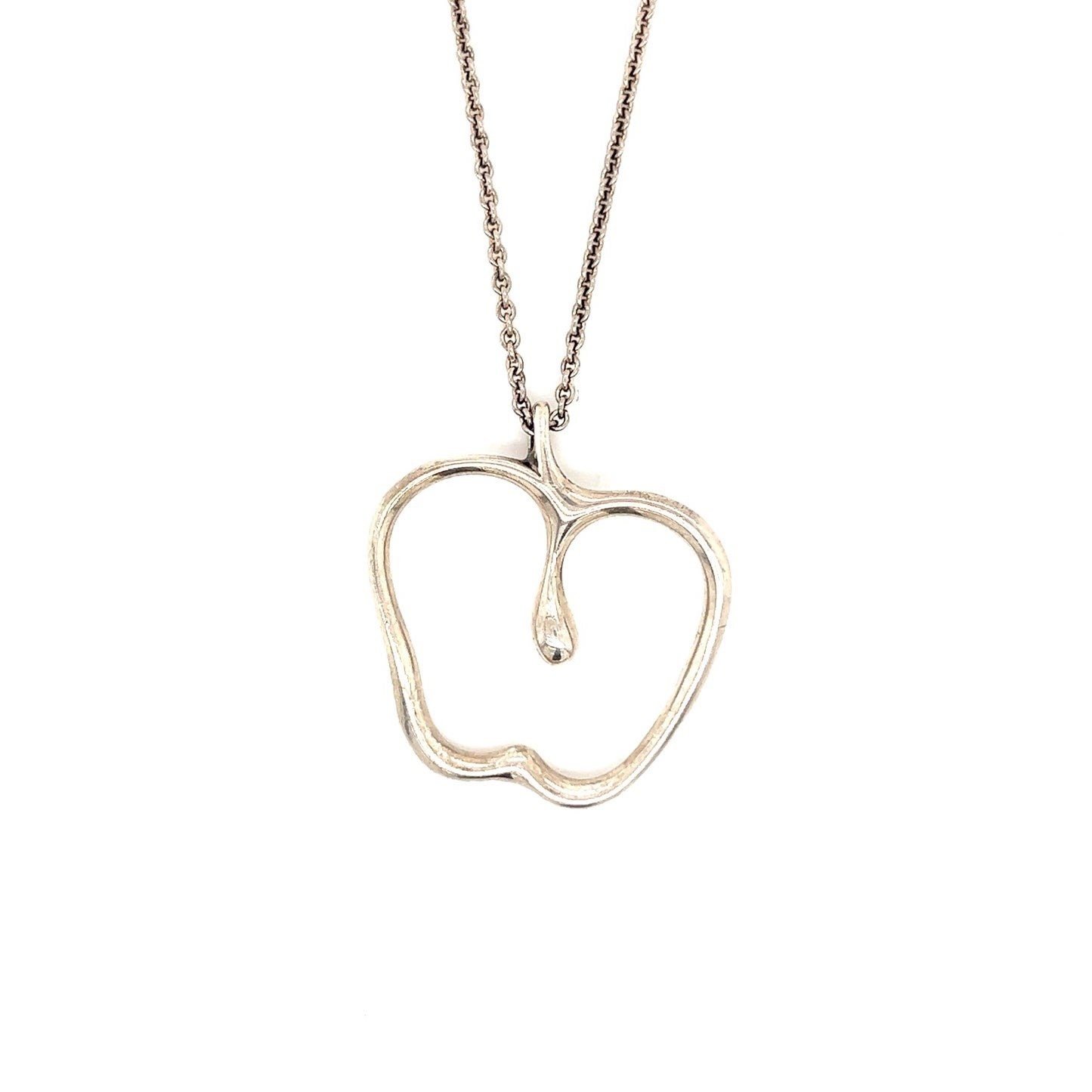 Large T&Co. 925 Apple Pendant Long Necklace