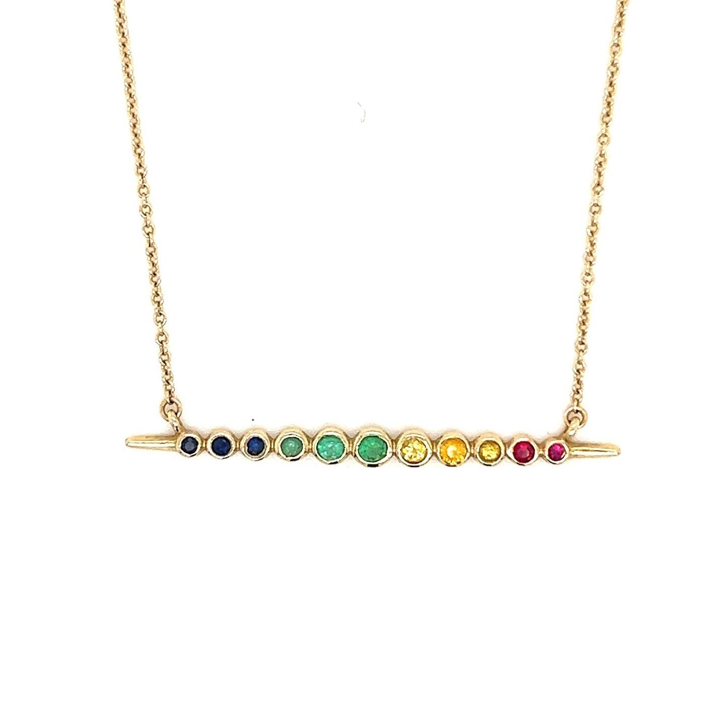 14k Multi-Gemstones Necklace