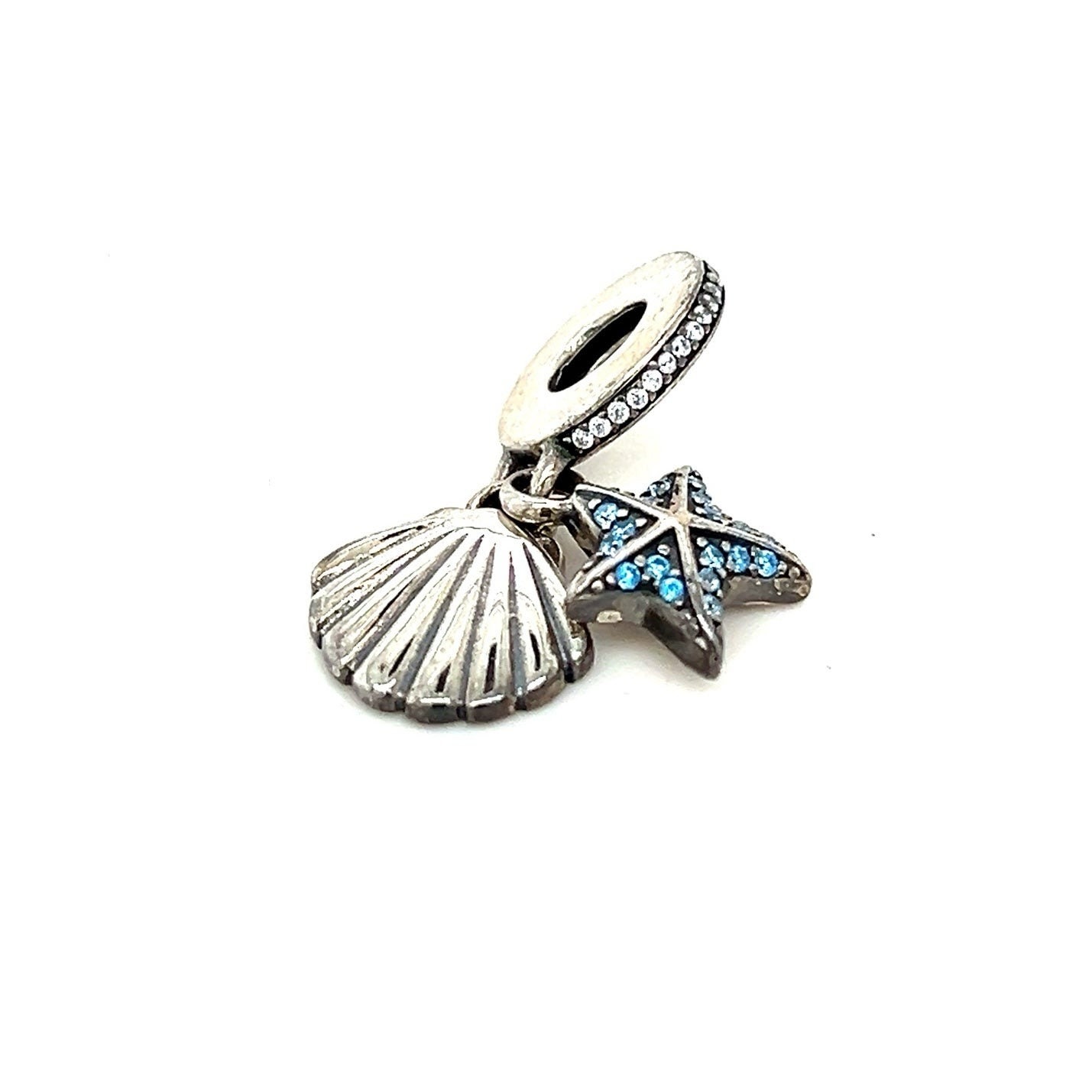 Pandora Shell/Pave Starfish Dangle Charm