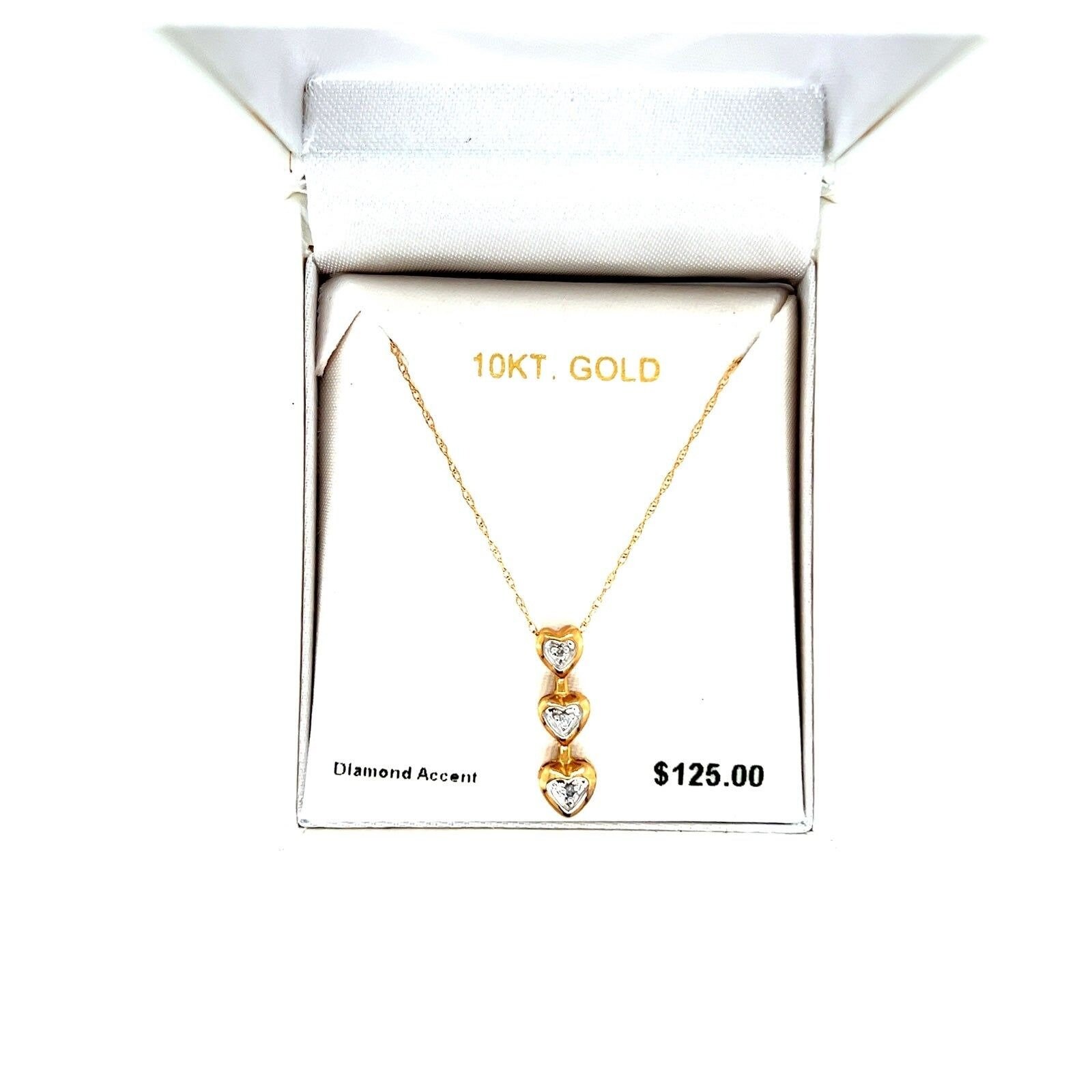 NIB 10k Diamond Accemt Necklace