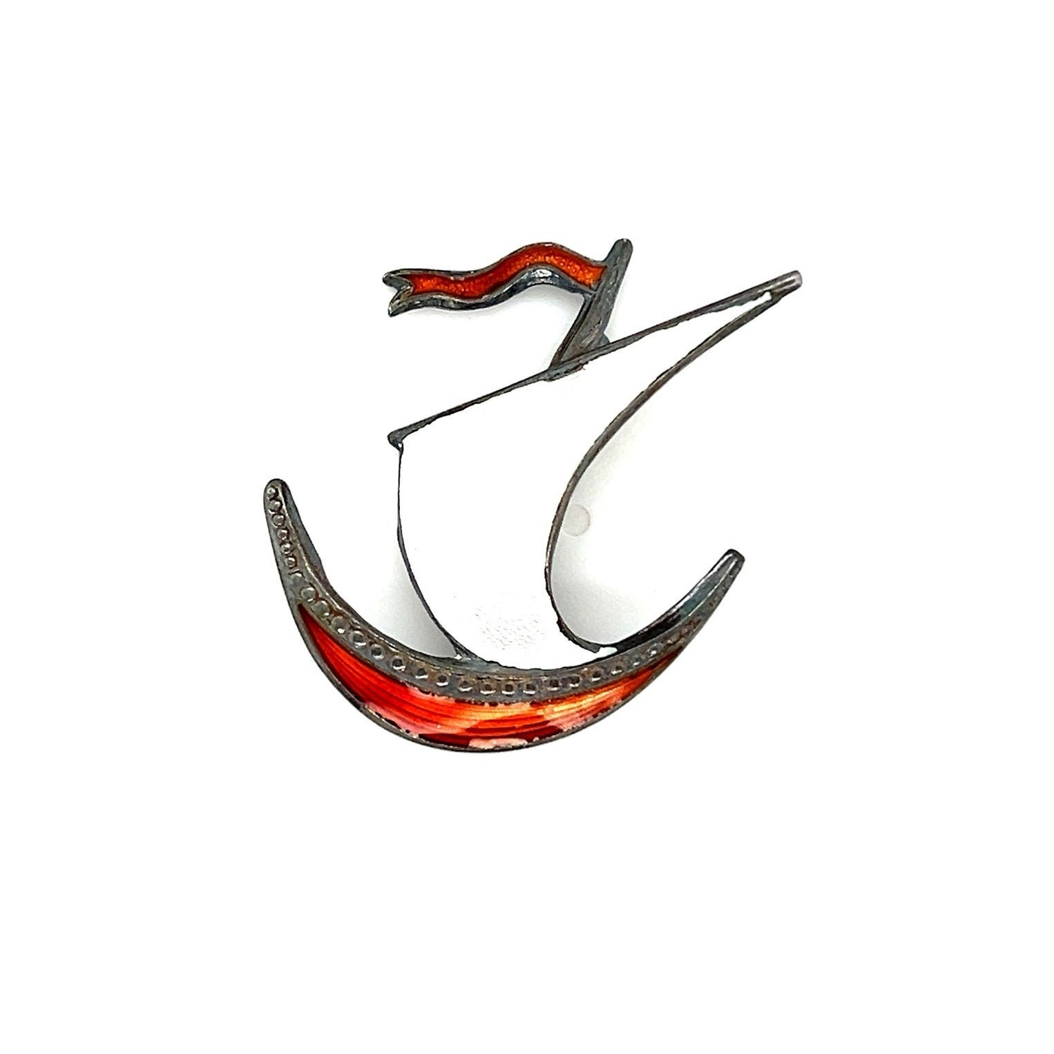 925 Silver Sailboat Brooch