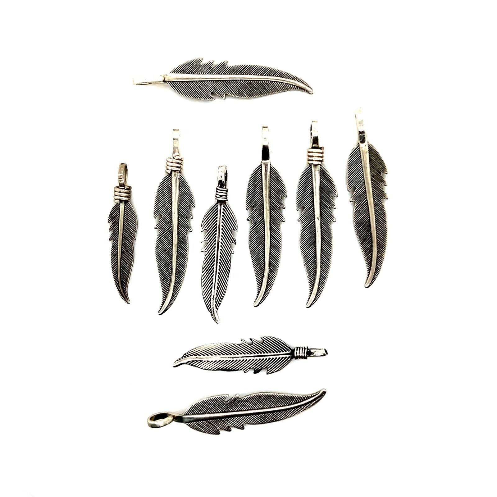 9 Leaves Silver Dangle