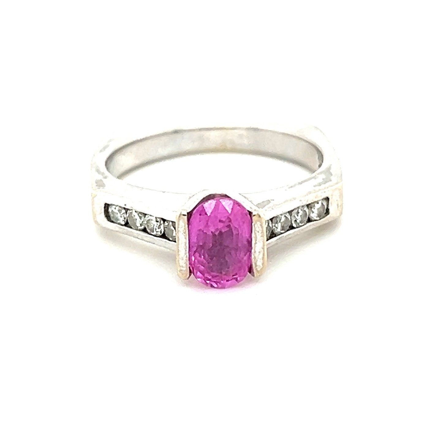 Stunning 14k Gold Pink Sapphire/Diamonds Ring