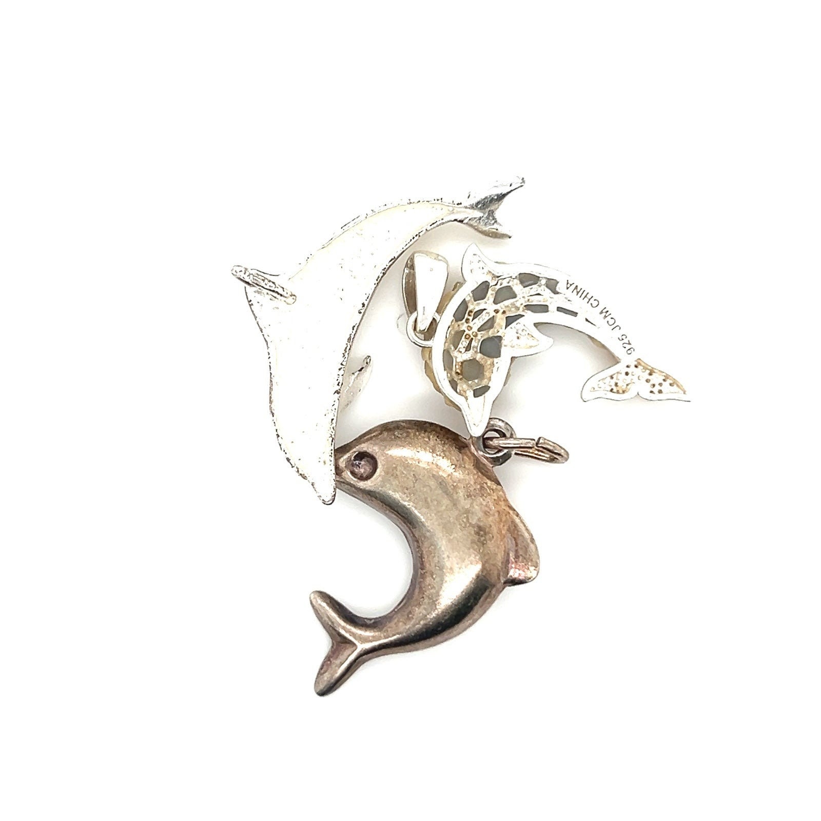 3 Silver Dolphins Pendant
